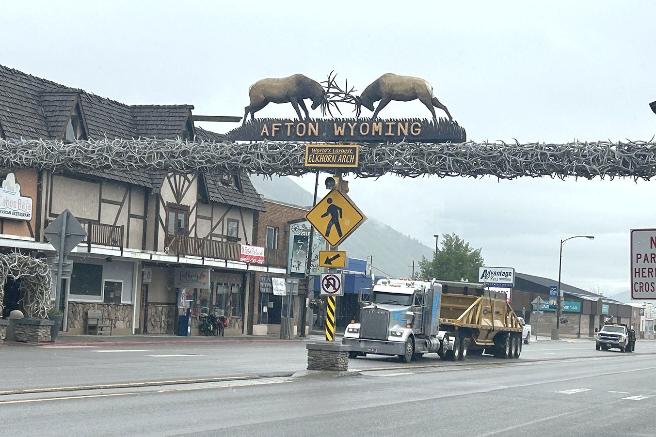 Afton, Wyoming’s, famous elk antler arch. Lincoln County is experiencing growing pains with rising property taxes and demand for services.