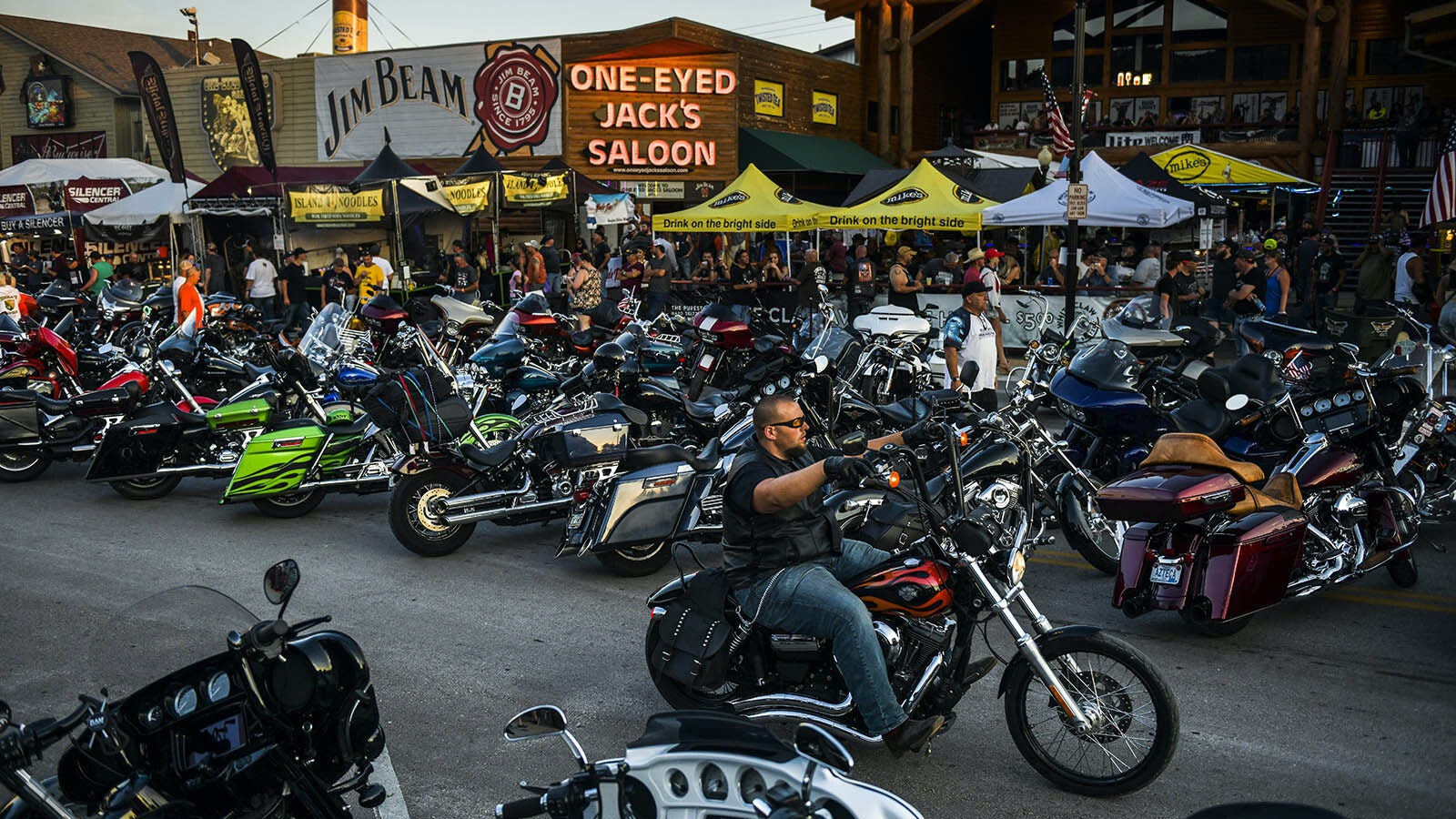 The bar scene during the Sturgis Motorcycle Rally is legendary.